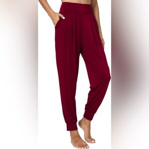 Yala Bamboo Viscose Lounge Pants Maroon Size M